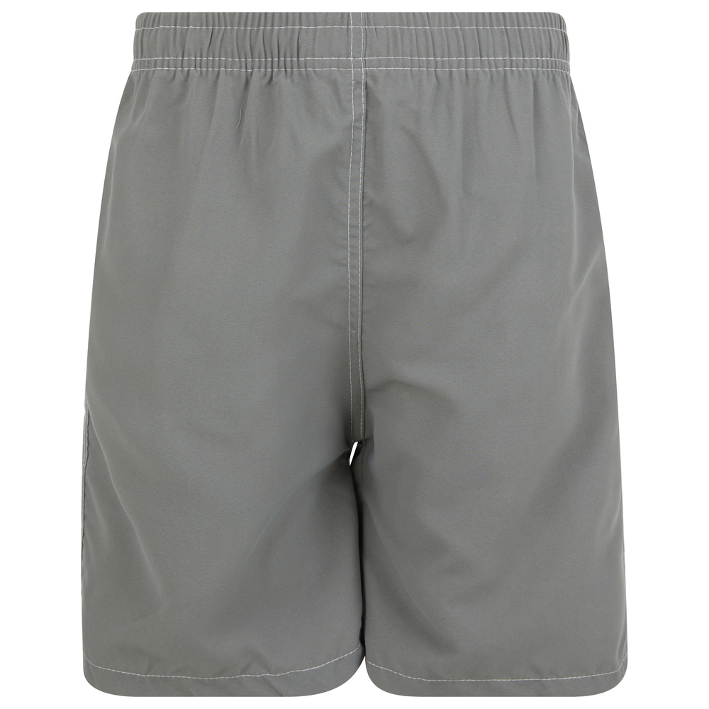 Boys Swim Trunks, Swimsuit Board Shorts, Elastic Bathing Suit, Gray